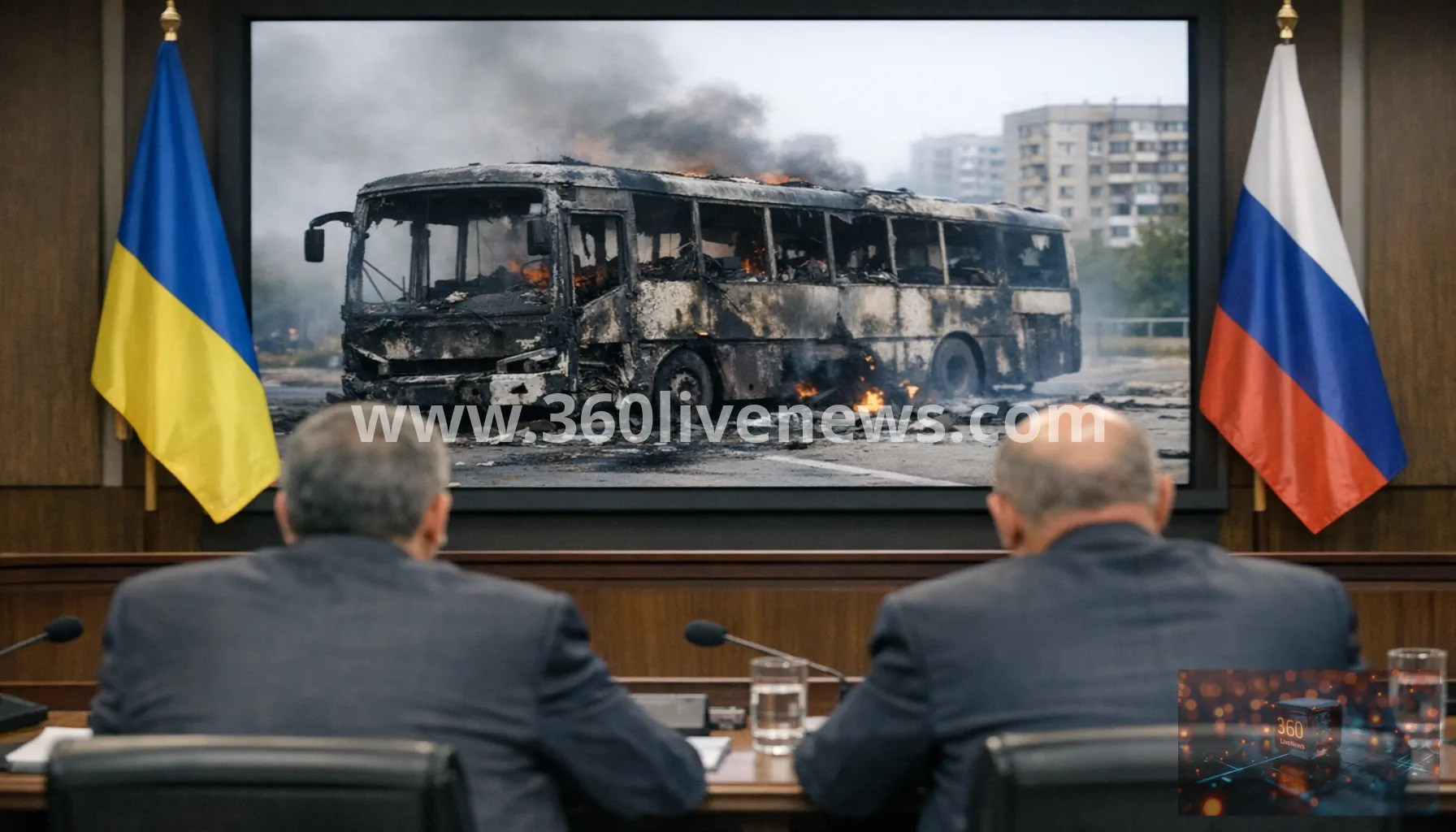 Drone strike hits bus in Horlivka, killing one civilian