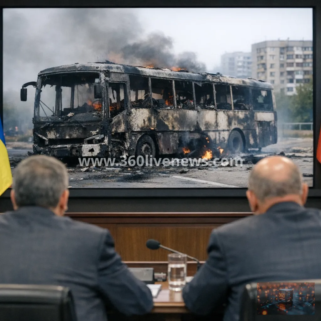 Drone strike hits bus in Horlivka, killing one civilian