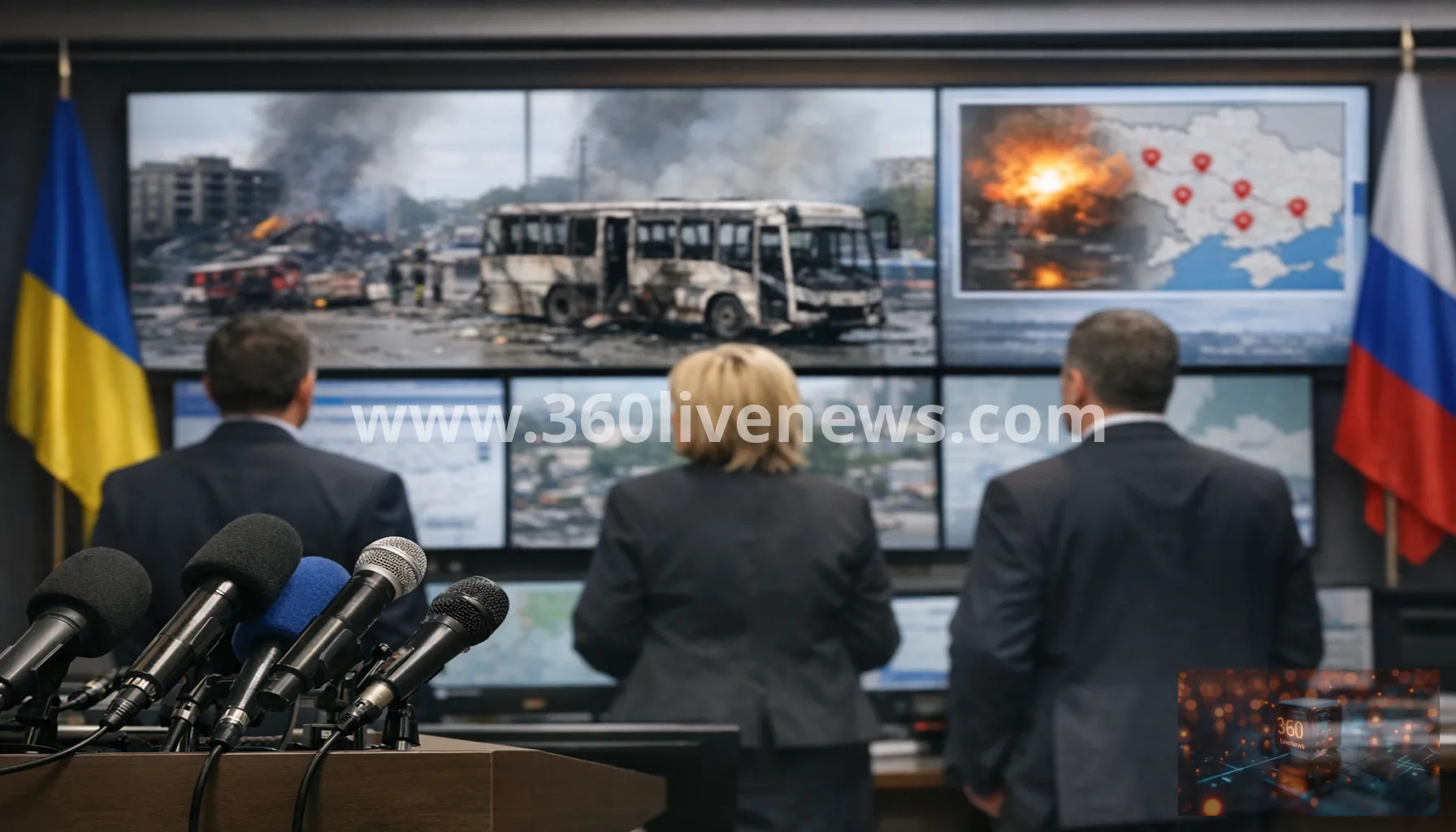 At least five killed in Russian air attacks on Ukraine, including bus strike in Kherson