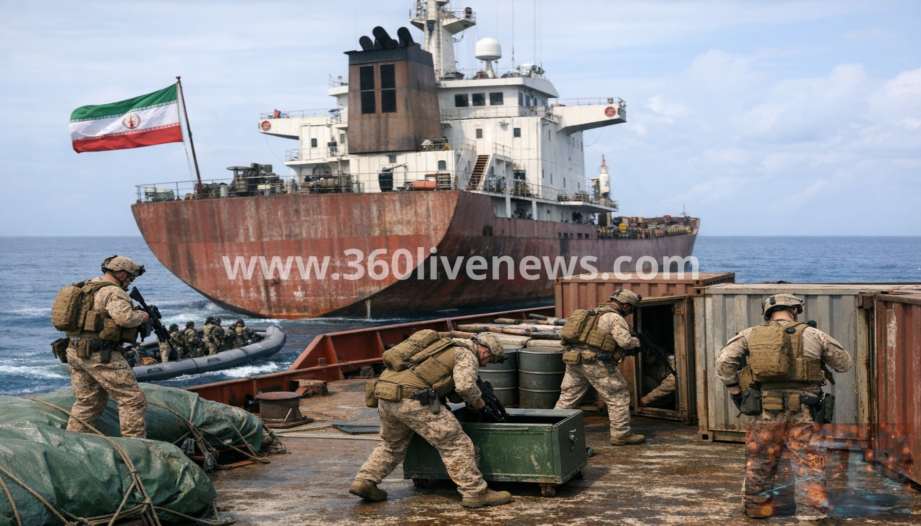 US Navy Seizes Iranian Ship Amid Gulf Blockade, Iran Vows Retaliation
