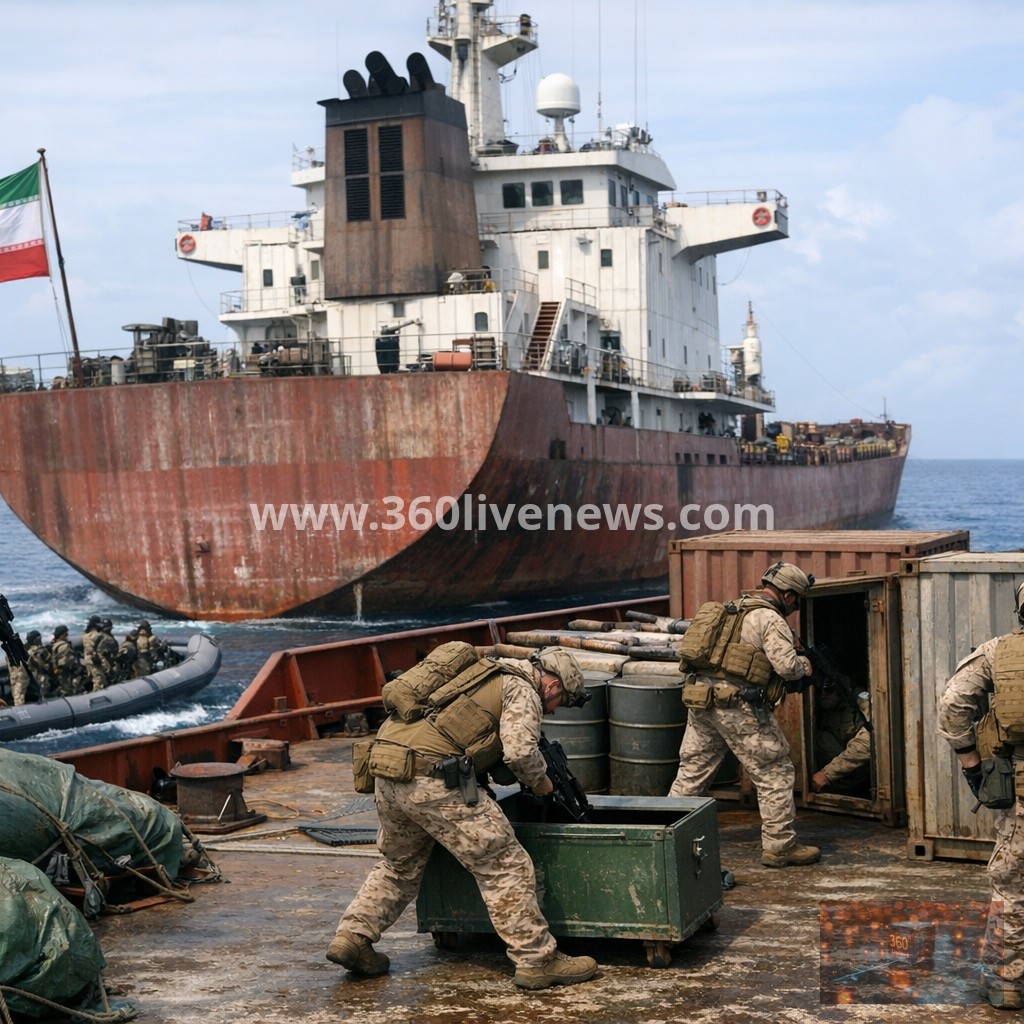 US Navy Seizes Iranian Ship Amid Gulf Blockade, Iran Vows Retaliation