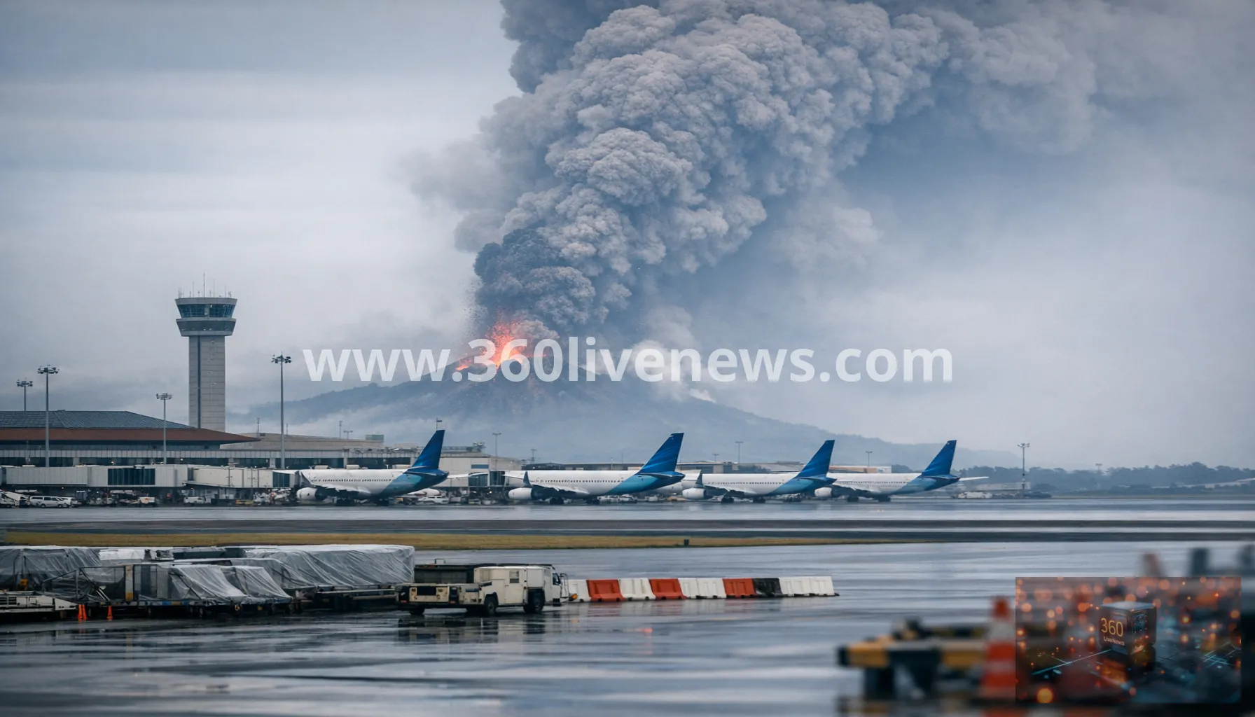 Anak Krakatau eruption disrupts Jakarta airport operations
