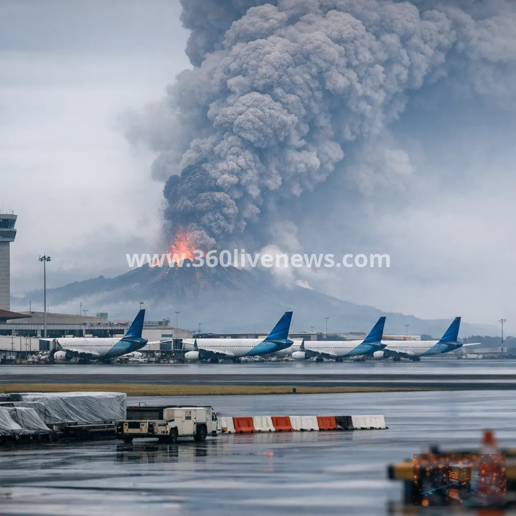 Anak Krakatau eruption disrupts Jakarta airport operations as ash grounds flights