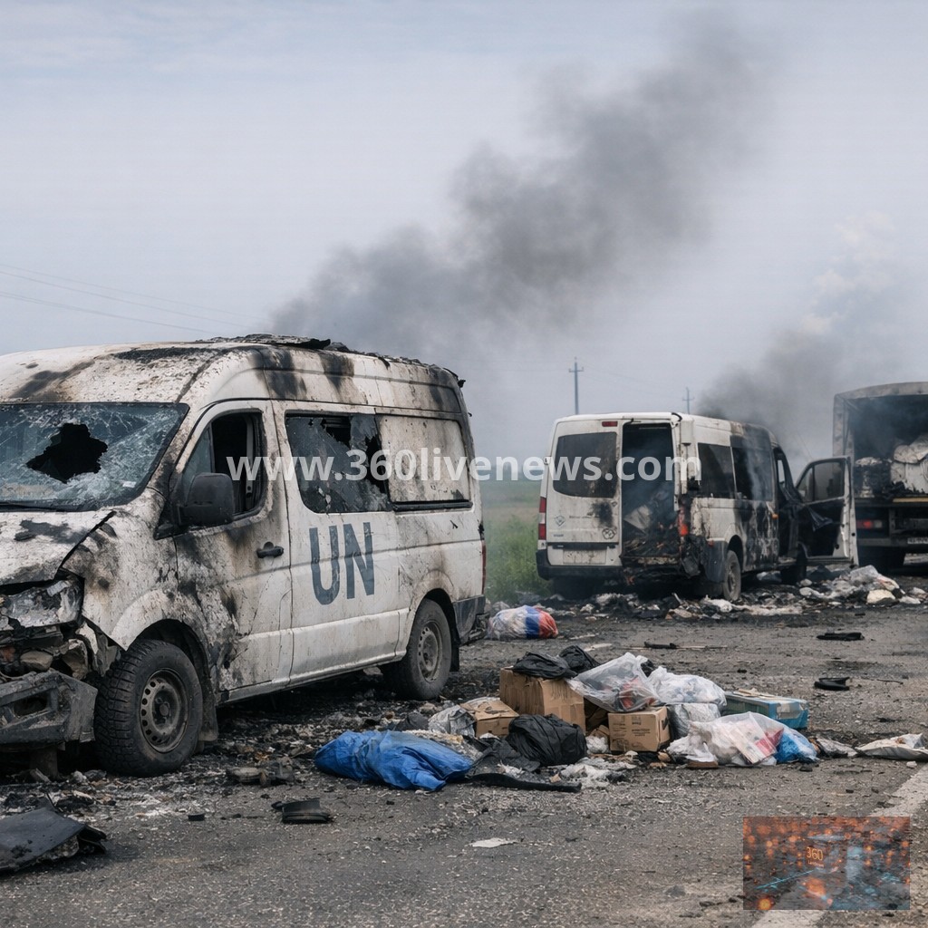 UN aid convoy hit by drone strikes in Ukraine's Kherson