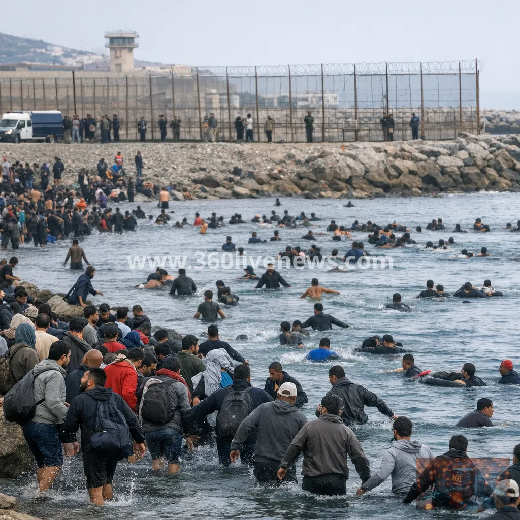 Thousands of migrants cross into Ceuta from Morocco as authorities seek emergency response