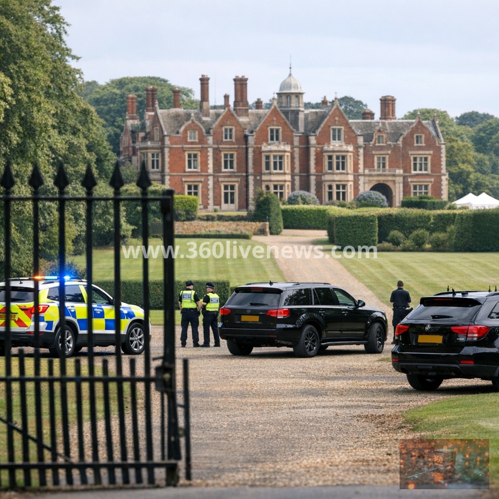 Man arrested near Andrew Mountbatten-Windsor's Norfolk home after report of intimidating behaviour