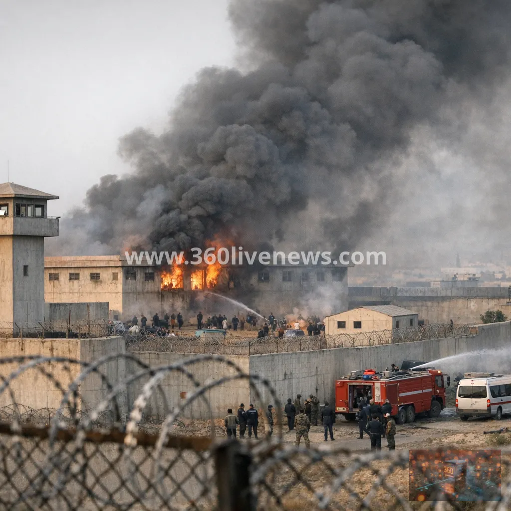 At least seven killed in prison fire and riot in Kobane, northern Syria