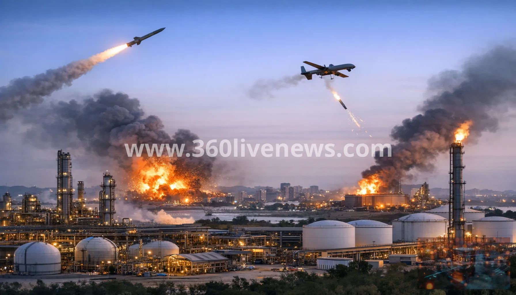 Houthi missile and drone attacks hit Saudi civilian and energy sites as tensions rise