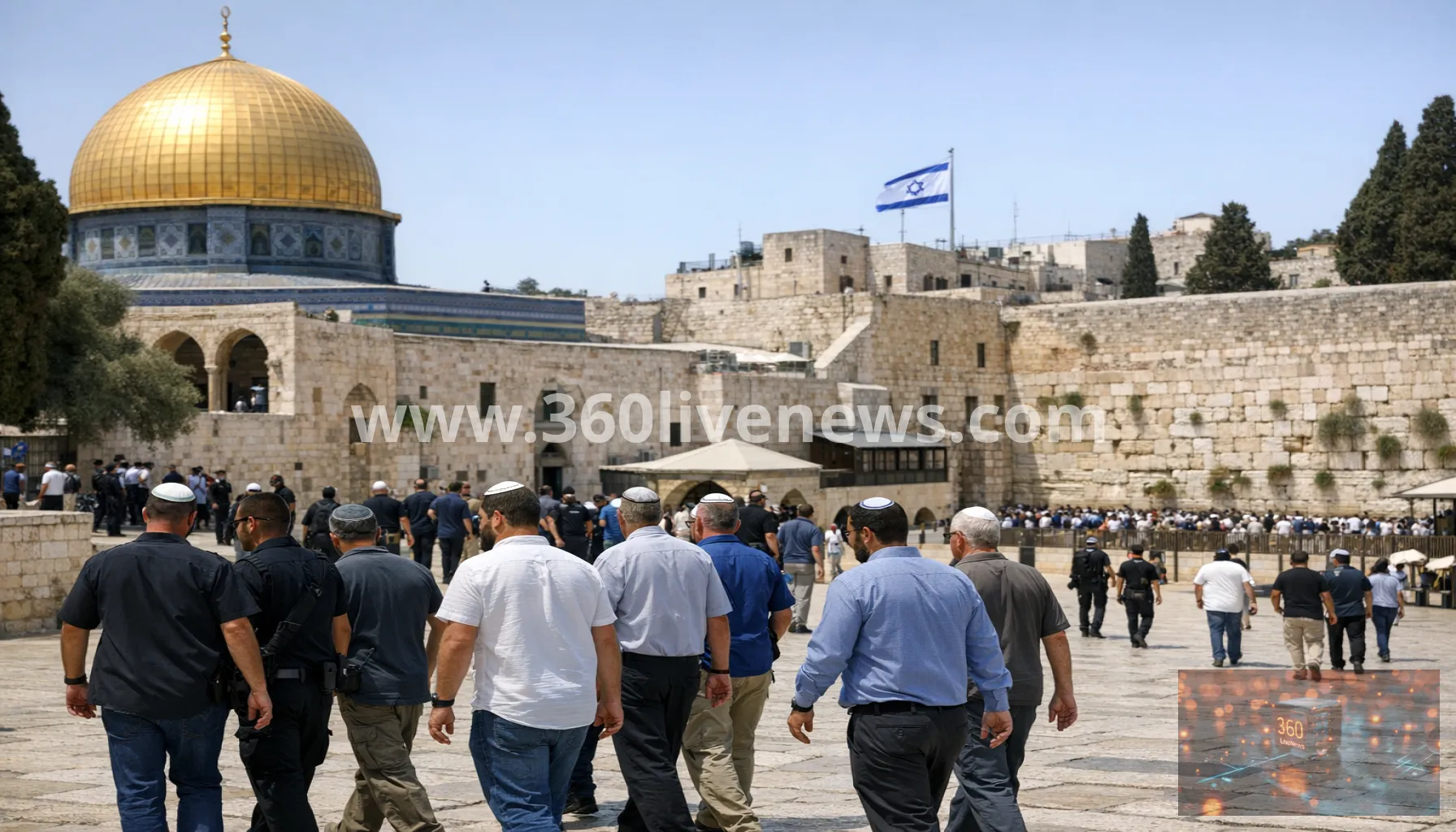 Israeli settlers and officials enter Al-Aqsa and Western Wall area in East Jerusalem during Yom Kippur period