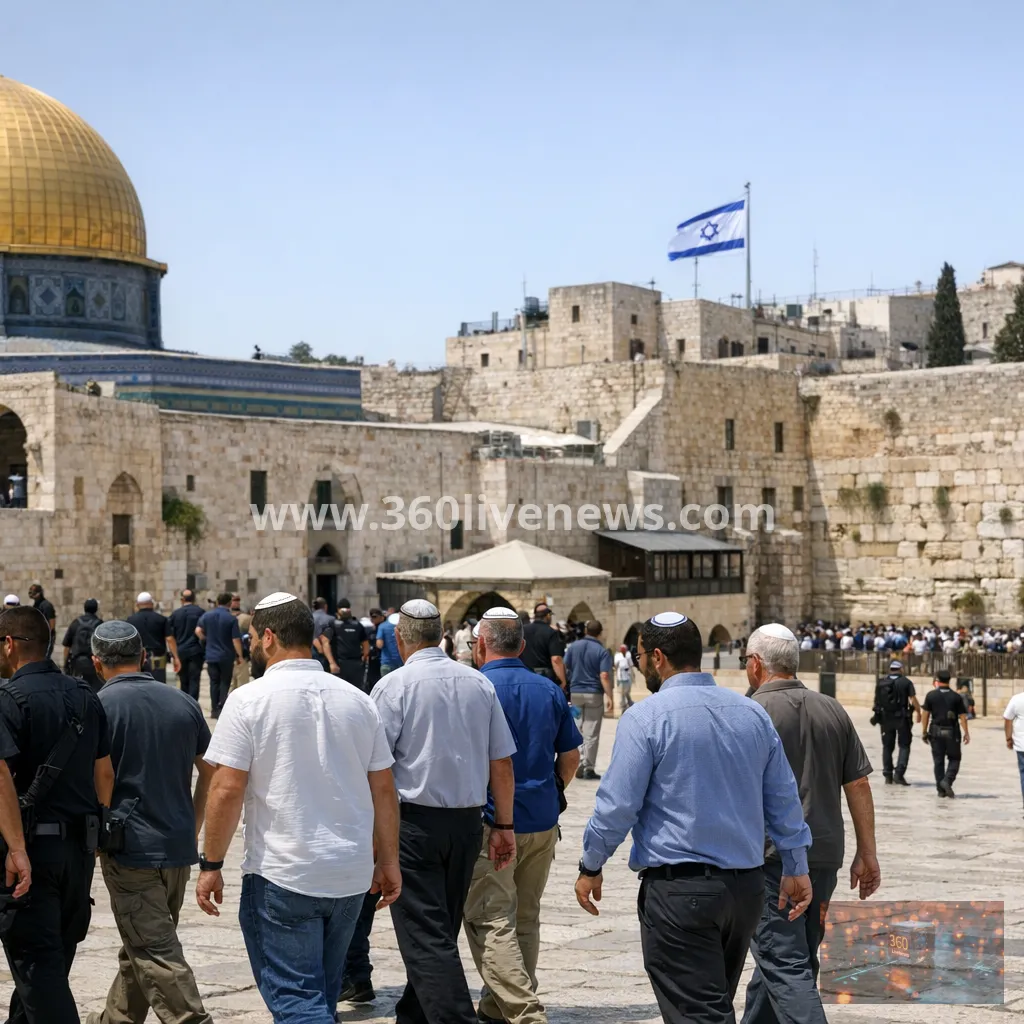 Israeli settlers and officials enter Al-Aqsa and Western Wall area in East Jerusalem during Yom Kippur period