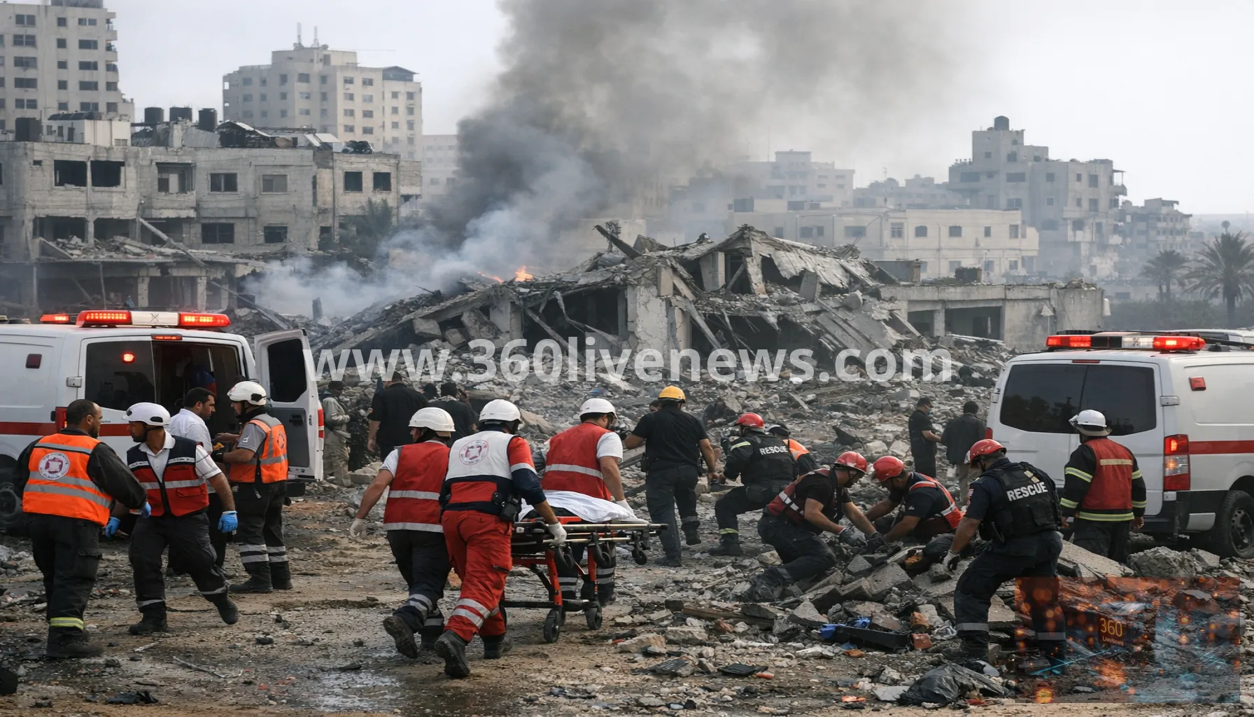 Five killed in Israeli strikes west of Gaza City, medics say