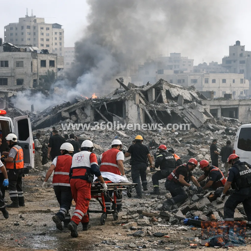 Five killed in Israeli strikes west of Gaza City, medics say