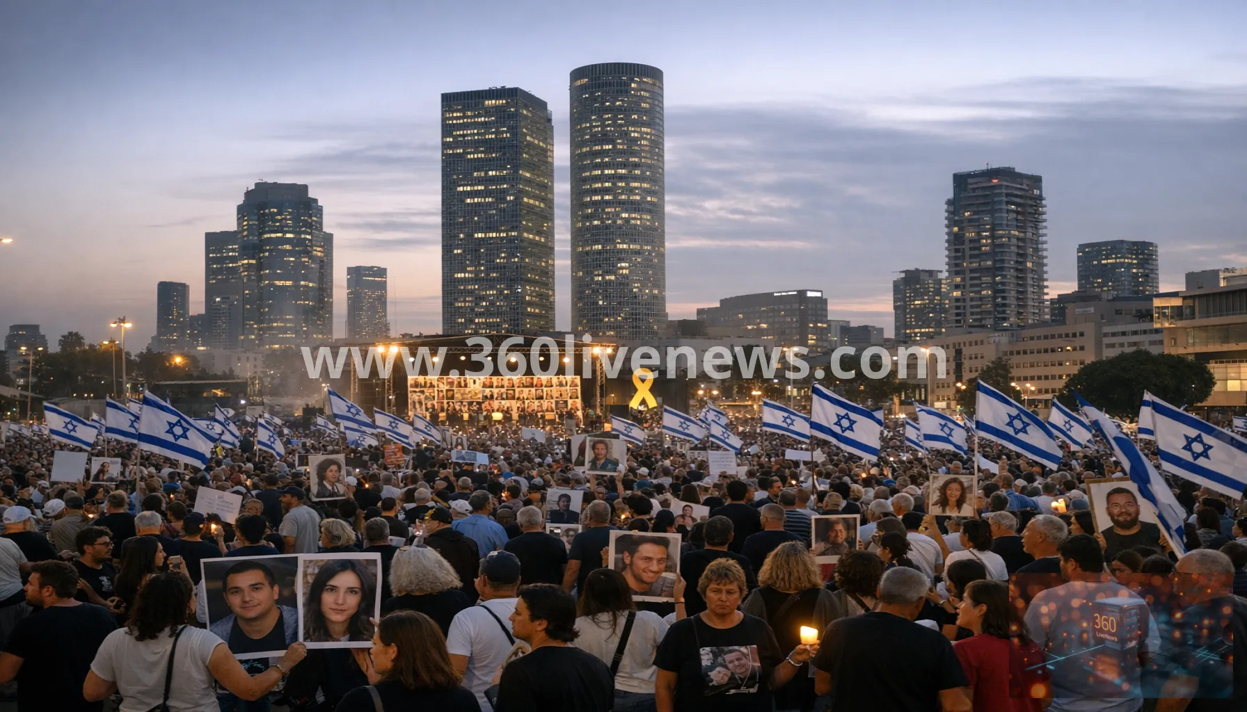 Tel Aviv protest marks 1,000 days since 7 October attack