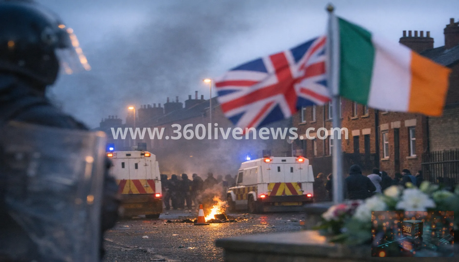 Family of stabbing victim urges calm as violence flares in Northern Ireland
