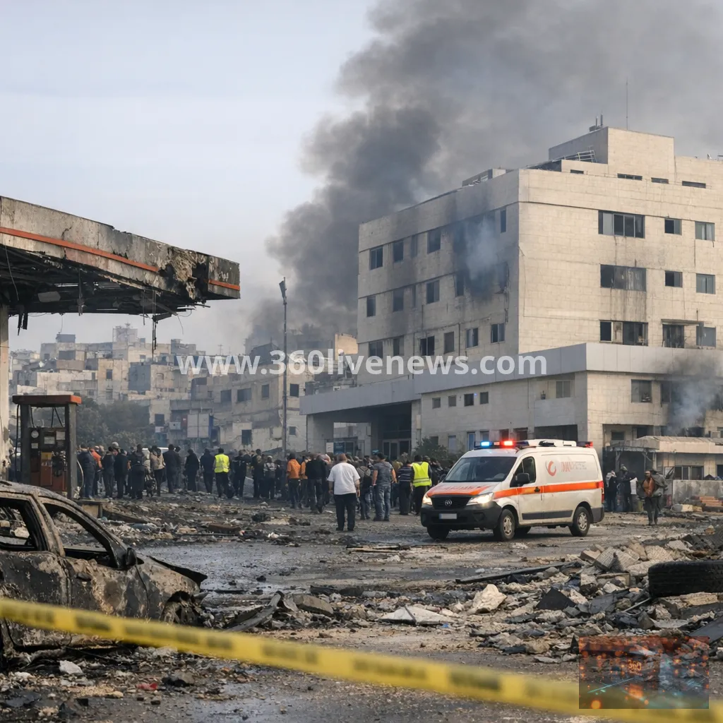 Israeli drone strike kills three Palestinians near Gaza hospital and fuel station