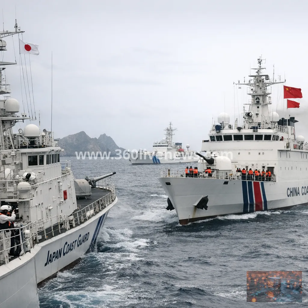Japan and China coast guards confront each other near disputed Senkaku islands
