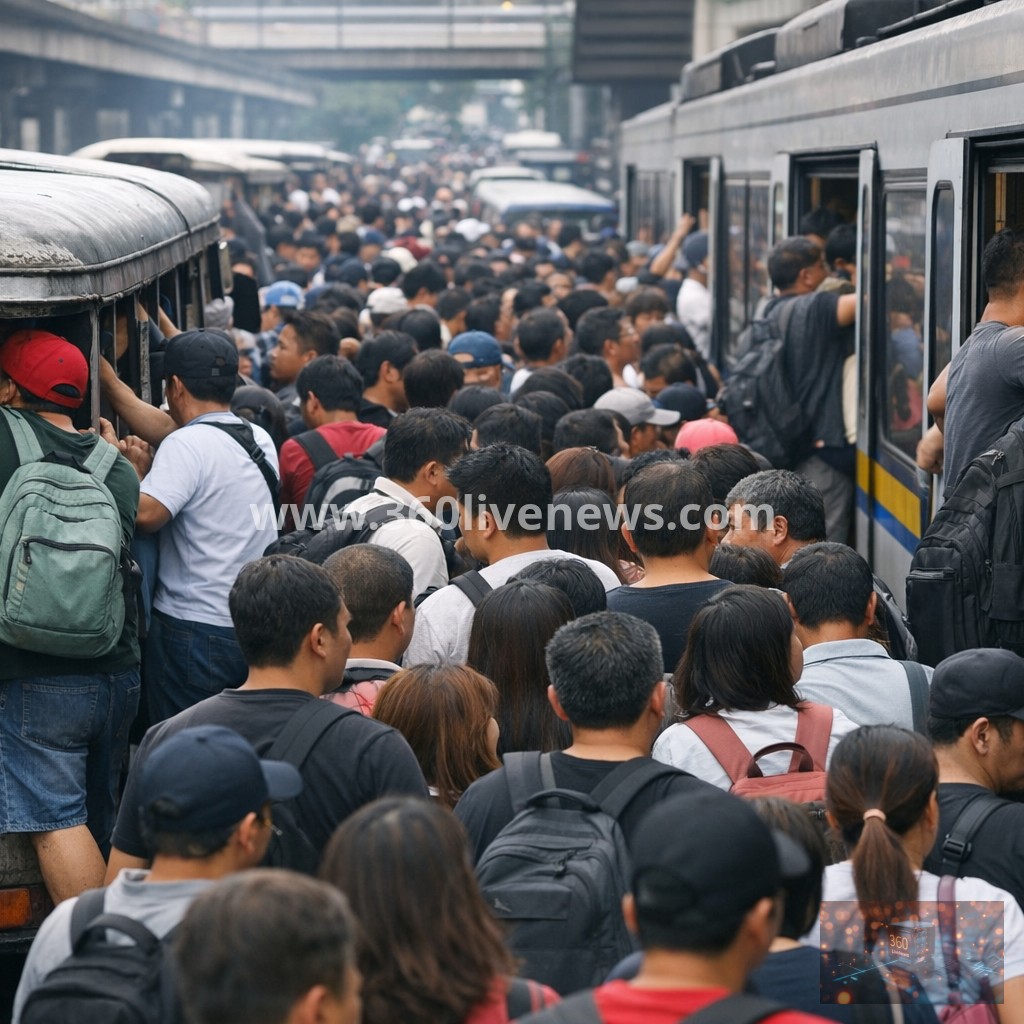Fuel Crisis in the Philippines Causes Severe Commuter Overcrowding