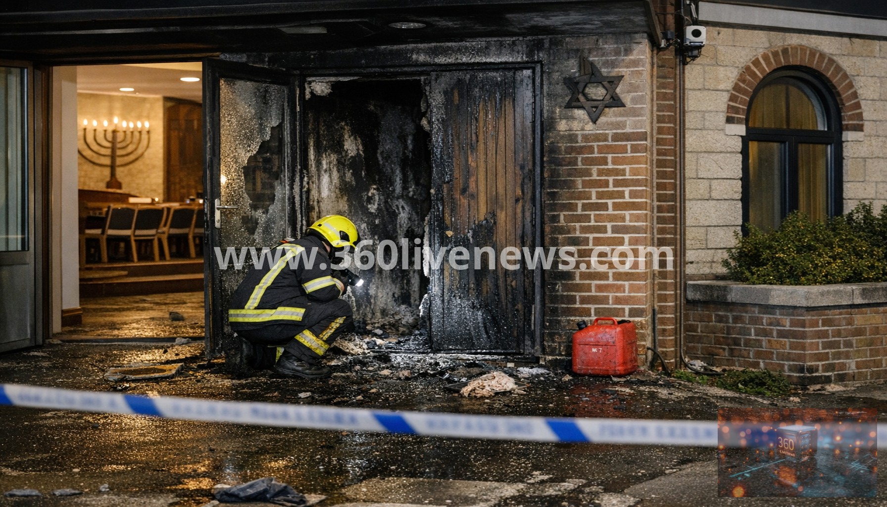 Attempted arson attack at north-west London synagogue amid rising antisemitic incidents