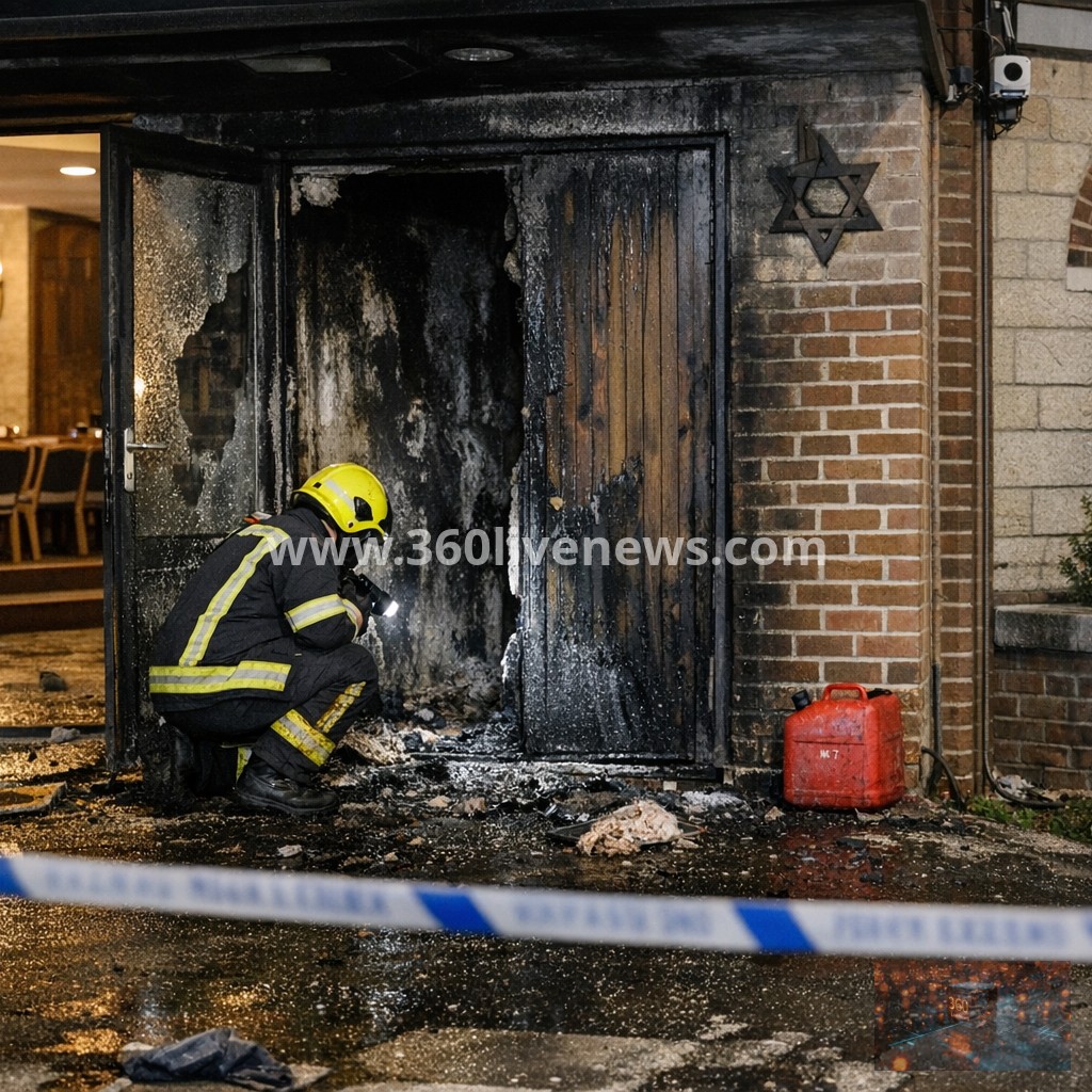 Attempted arson attack at north-west London synagogue amid rising antisemitic incidents