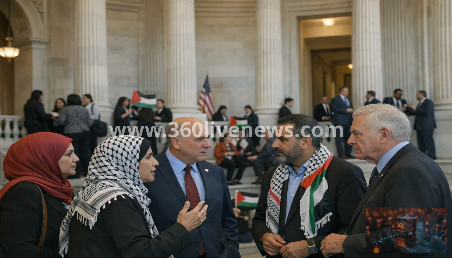 Palestinian Americans lobby US lawmakers at Capitol over Gaza policy amid reported $2.8bn arms transfer
