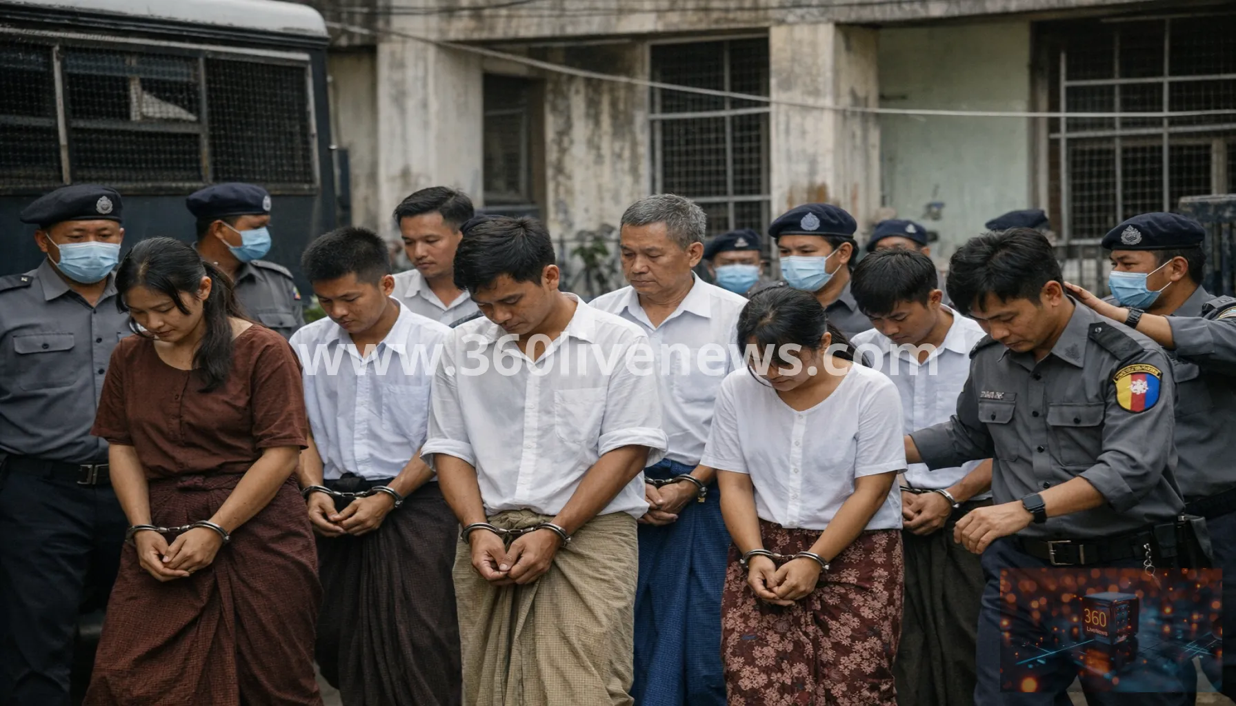 Myanmar court sentences nine activists to up to 37 years over election protest
