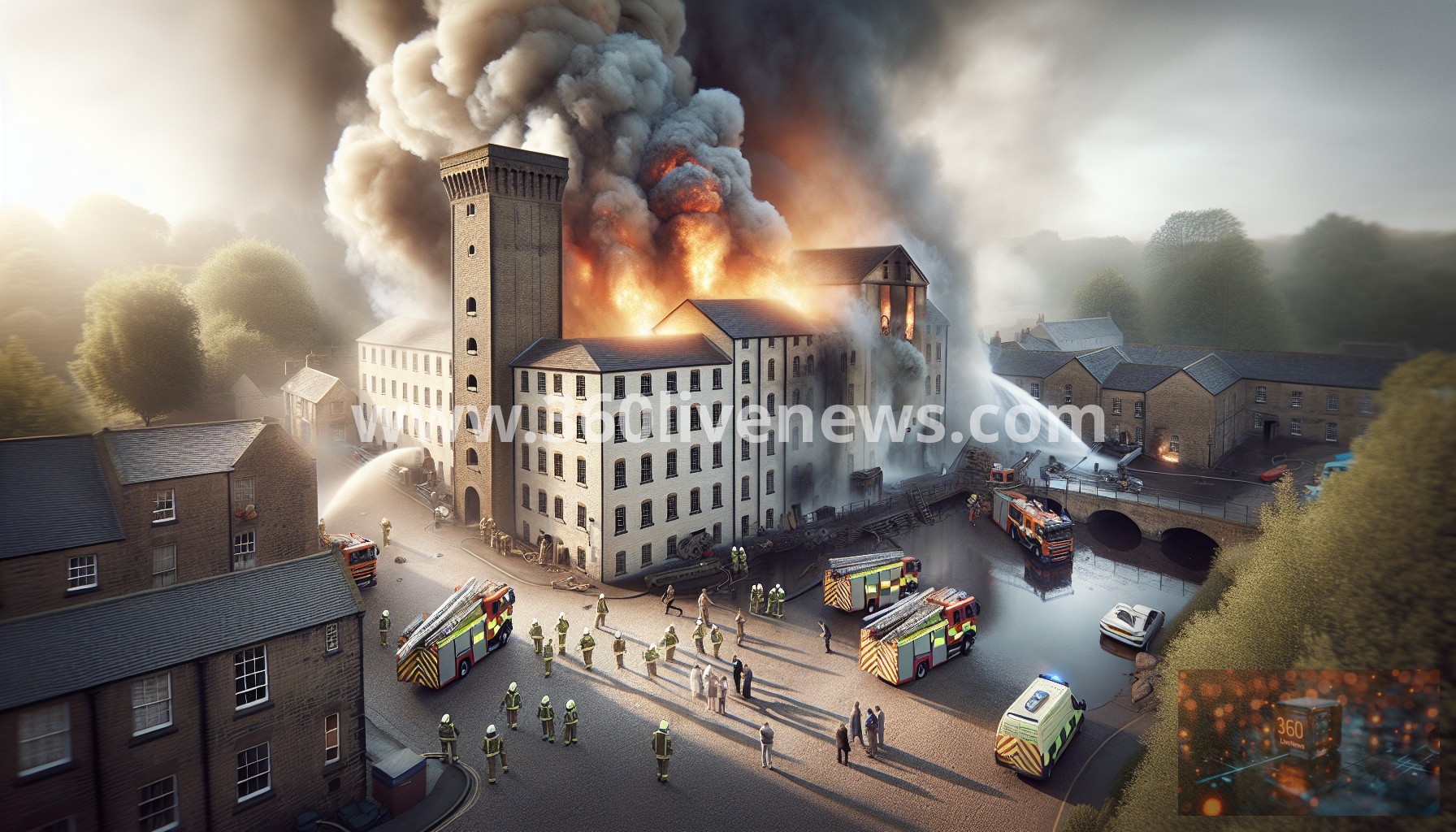 Fire Breaks Out at Historic Big Mill in Leek, Staffordshire, Prompting Emergency Response and Safety Measures