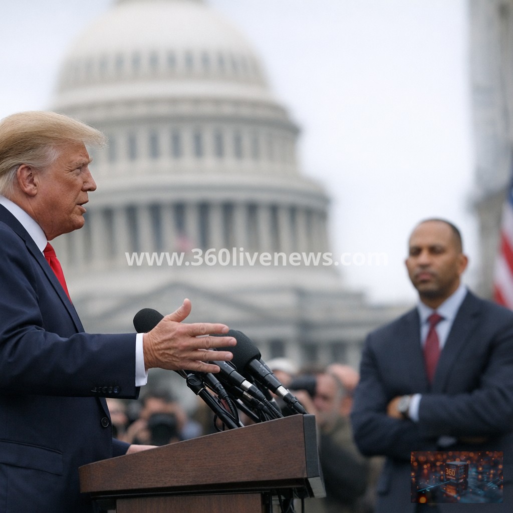 Trump calls for charges against Democrat Hakeem Jeffries over remarks on redistricting