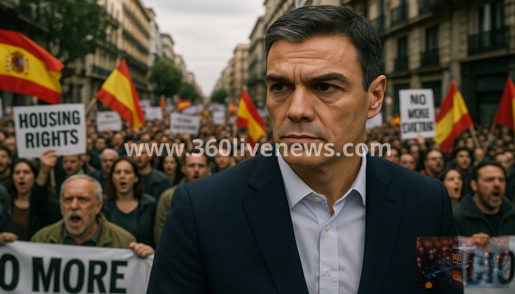Tens of thousands protest across Spain after parliament rejects housing decrees