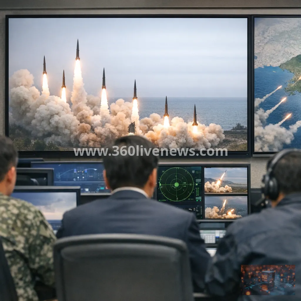 North Korea fires around a dozen missiles as Seoul steps up surveillance