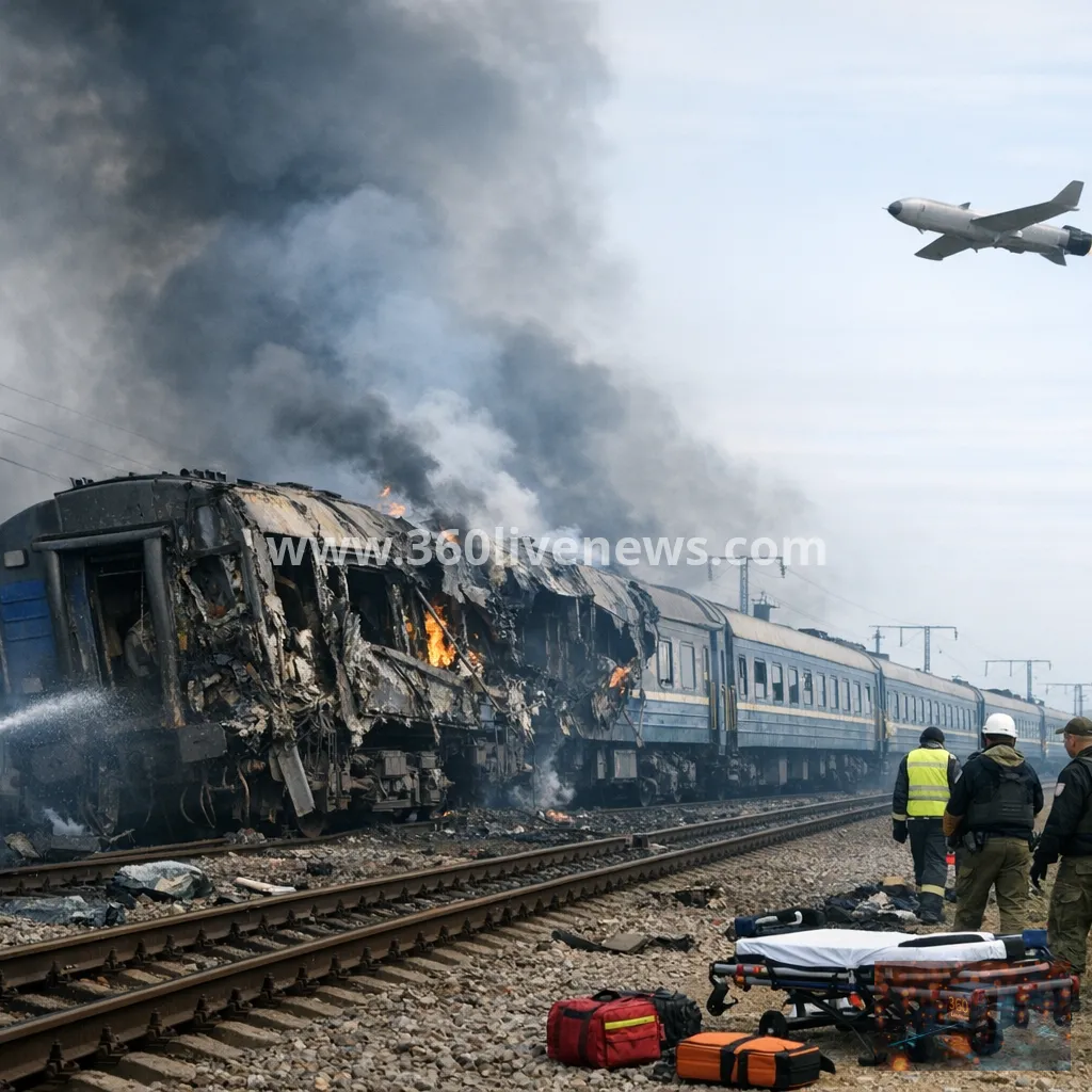 Russian drone strike hits passenger train in Odesa region, killing driver