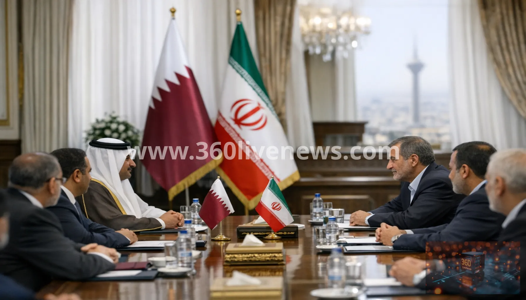 Iran and Qatar hold Hormuz talks as US blockade pressure tightens