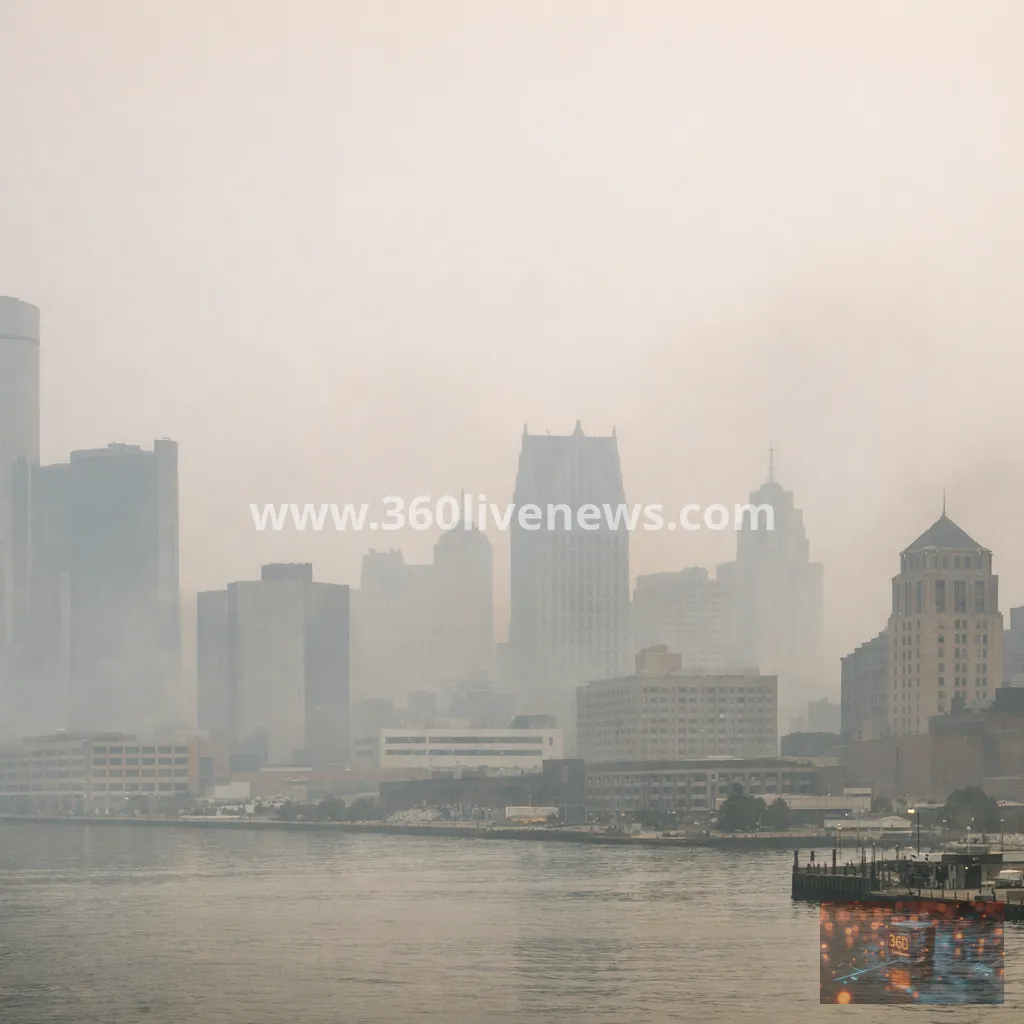 Canadian wildfire smoke worsens across US Midwest and Northeast as Detroit records worst air quality
