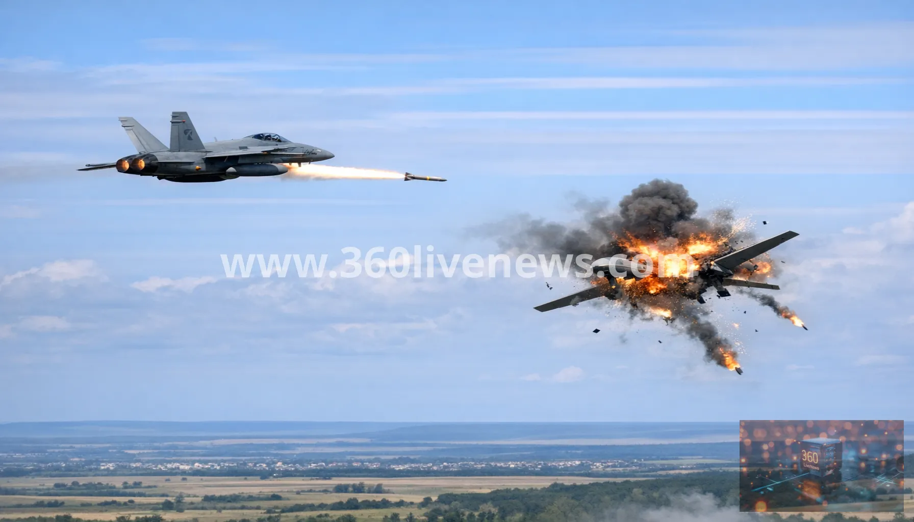 Spanish NATO F-18 shoots down military drone over Romania