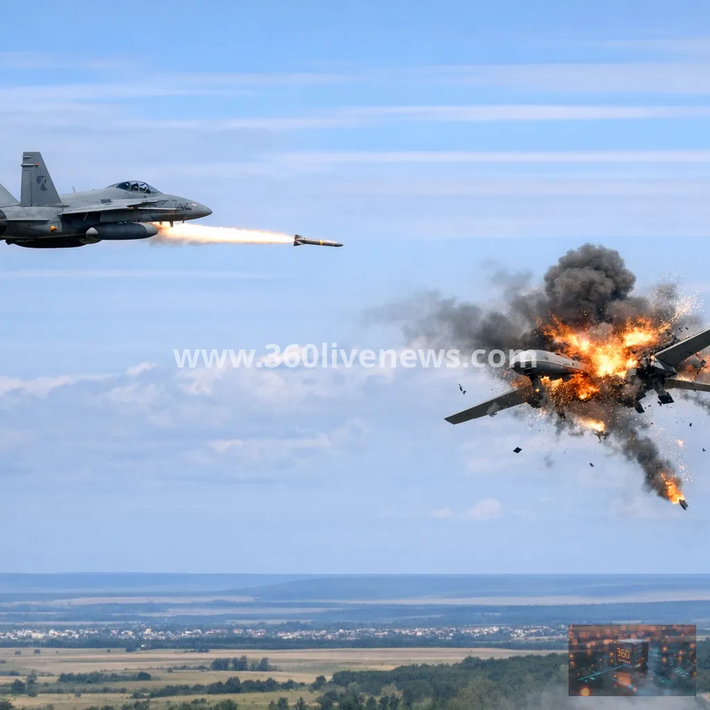 Spanish NATO F-18 shoots down military drone over Romania
