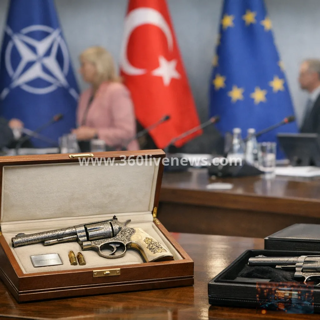 NATO leaders alarmed by Erdogan's engraved revolver gifts after Ankara summit