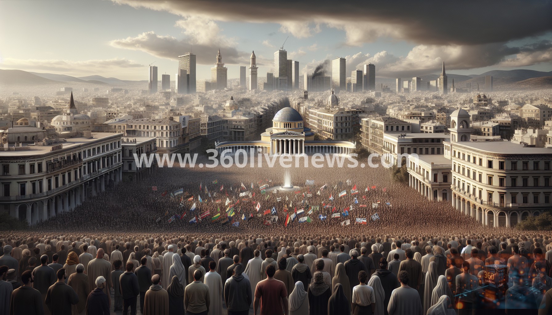 Thousands protest in Athens against US-Israeli attacks on Iran amid rising tensions in the region