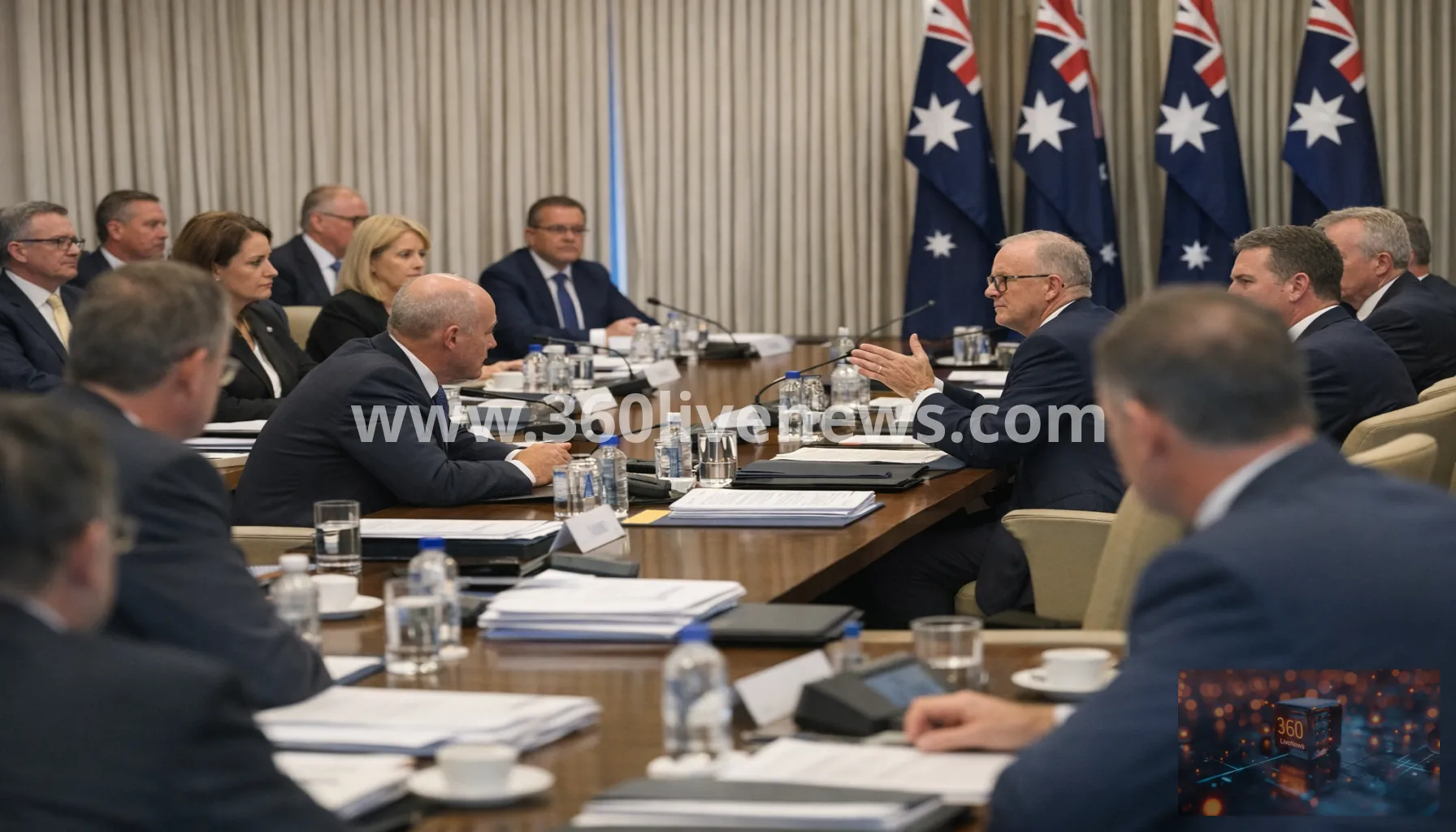 Australian leaders clash over AI data-centre energy rules at national cabinet meeting