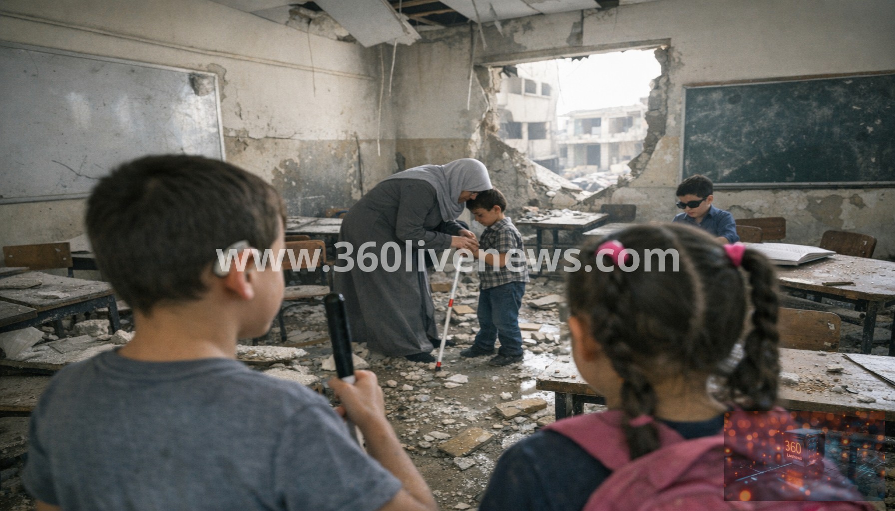 Gaza disabled children miss school as war damage and shortages disrupt specialist education