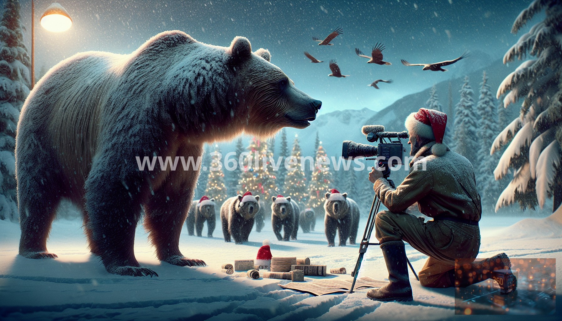 Anticipating Christmas Snowfall and Recent Grizzly Bear Attacks