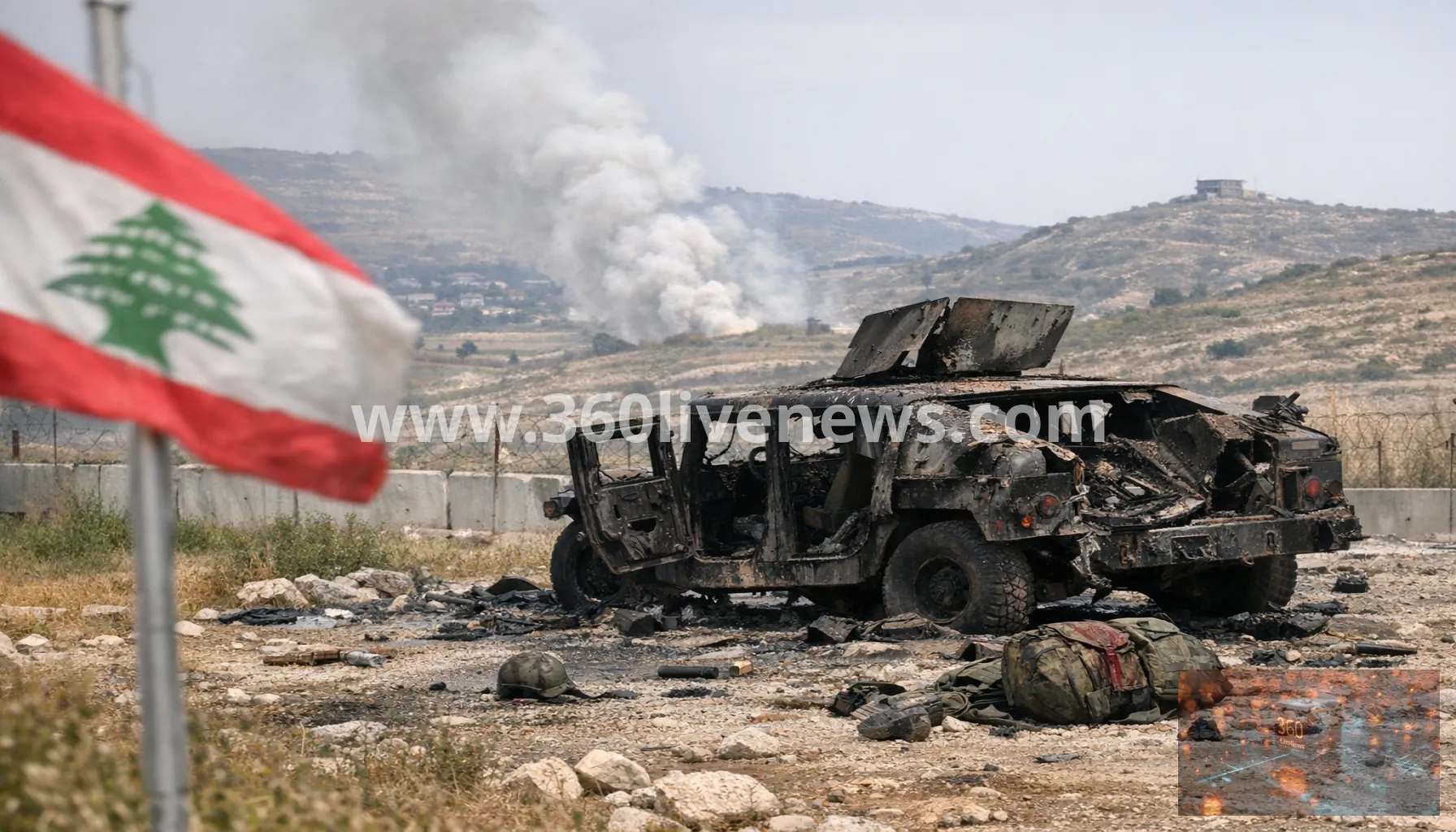 Israeli strike kills nine, including Lebanese soldiers, near Lebanon border