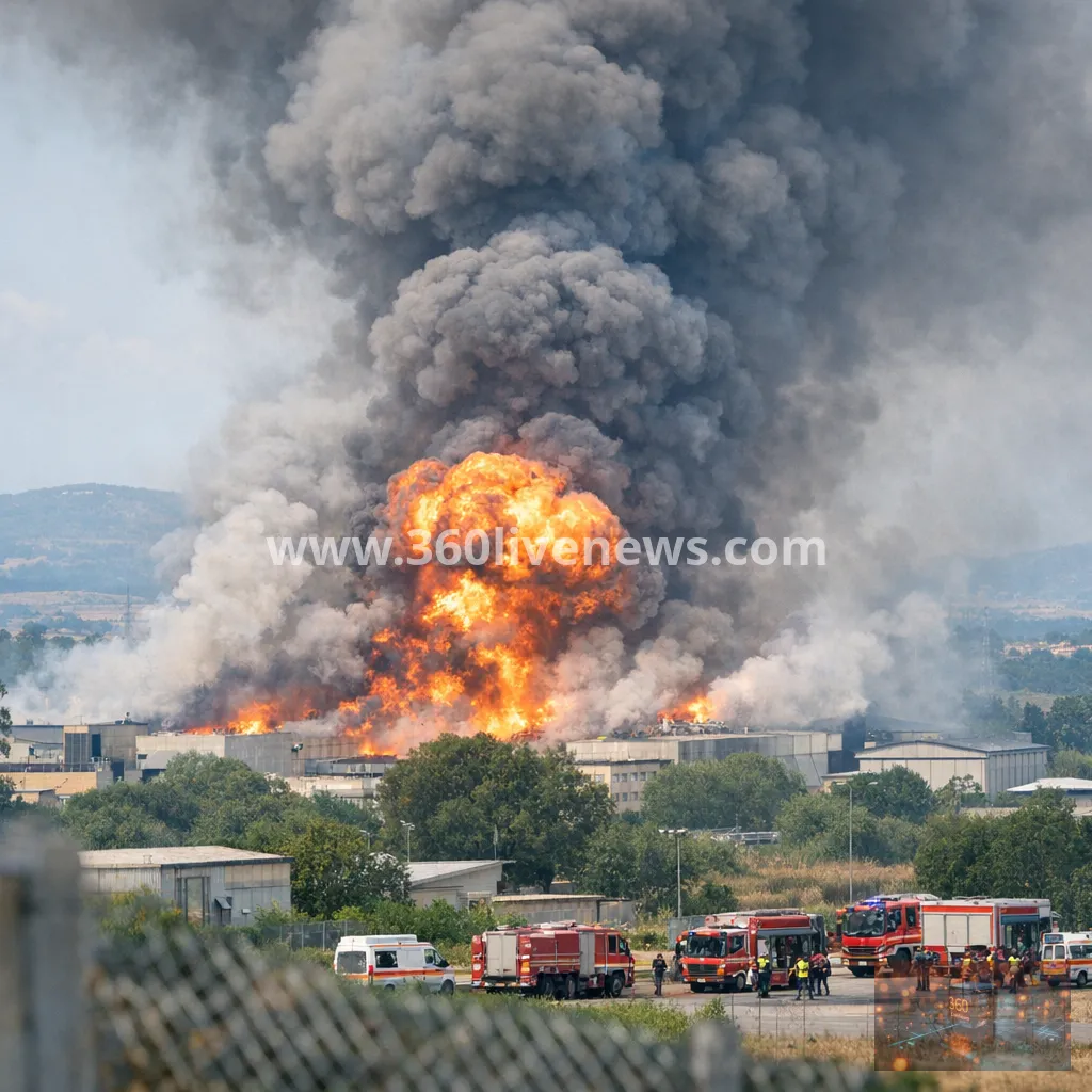 Explosion at munitions factory near Rome in Colleferro