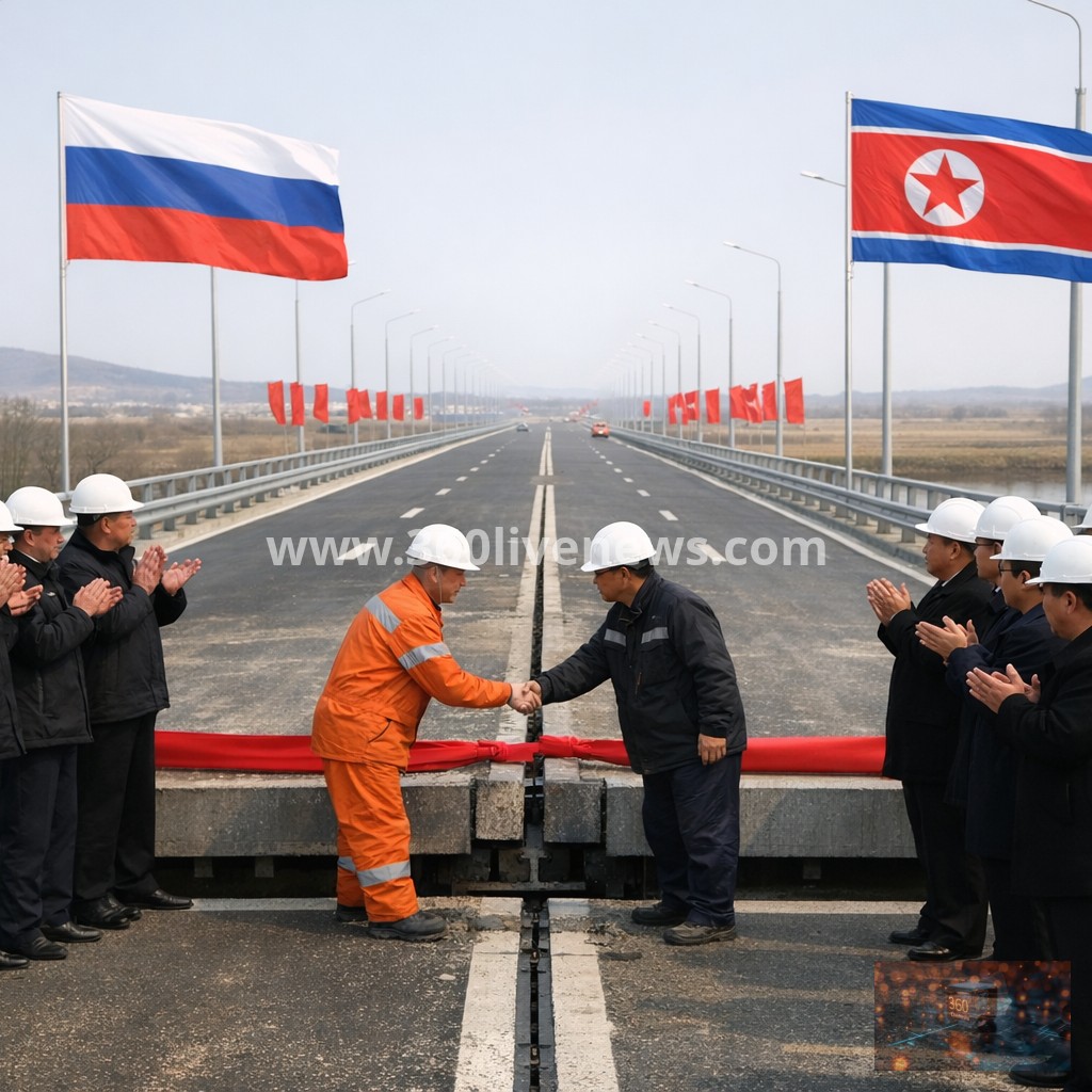 Russia and North Korea Connect First Road Bridge Ahead of Summer Opening