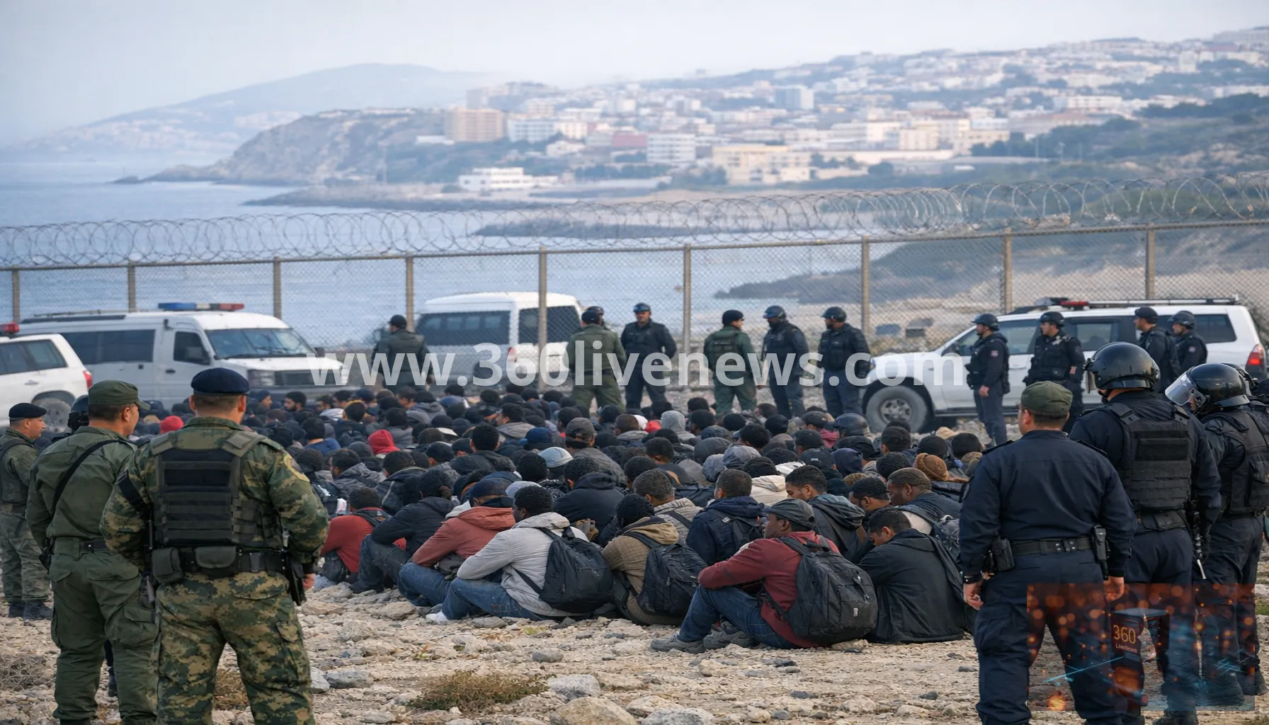 Morocco detains nearly 300 migrants near Ceuta after renewed crossing attempt