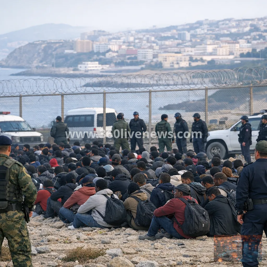 Morocco detains nearly 300 migrants near Ceuta after renewed crossing attempt