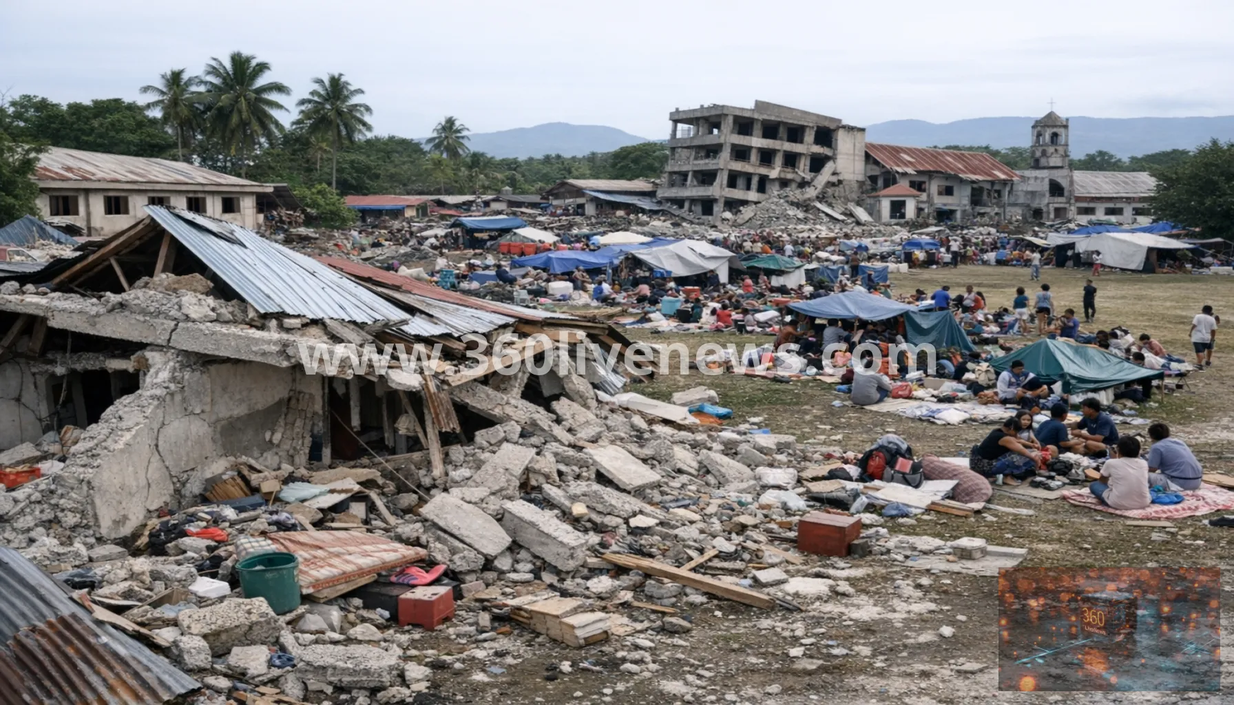 At least 37 killed as powerful Mindanao earthquake displaces tens of thousands