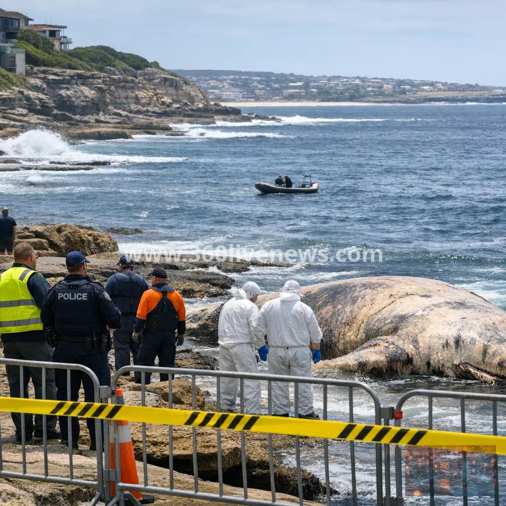 Sydney eastern beaches closed after whale carcass washes ashore at Lurline Bay