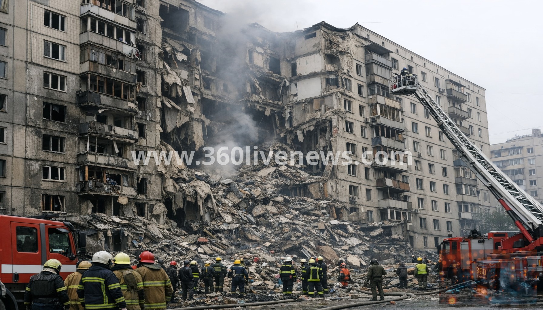 Russian drone attack hits Kyiv apartment block during ceasefire period