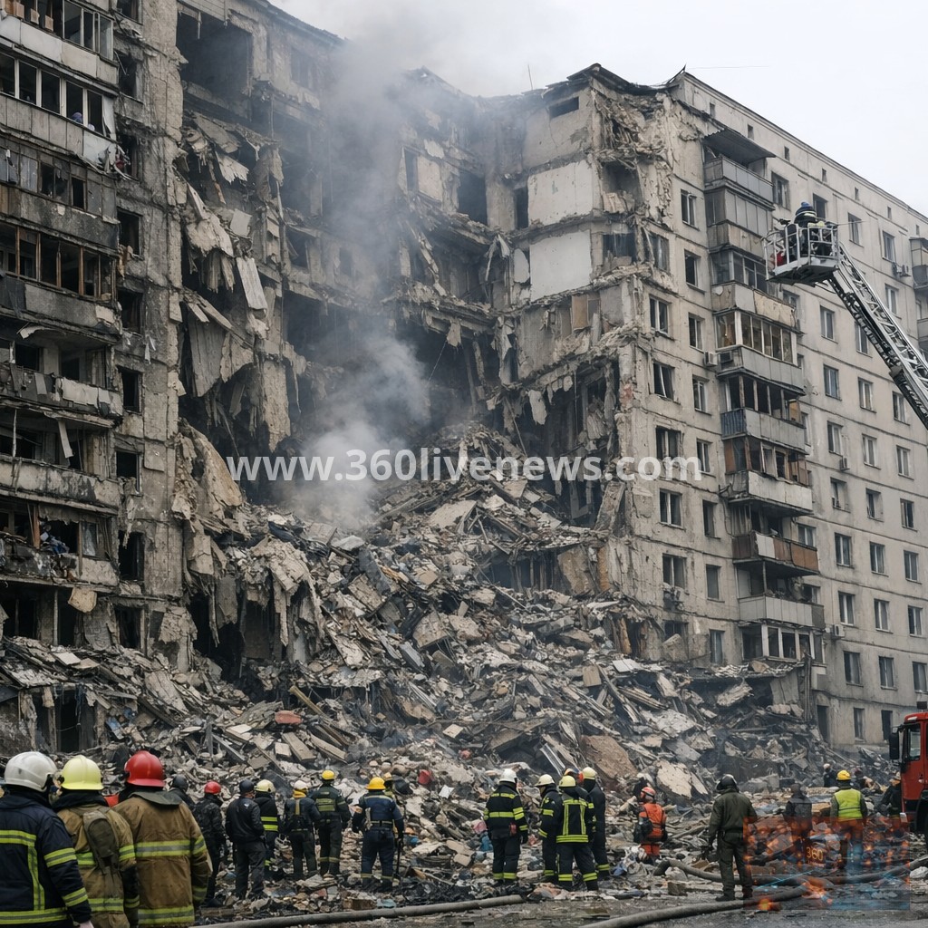 Russian drone attack hits Kyiv apartment block during ceasefire period