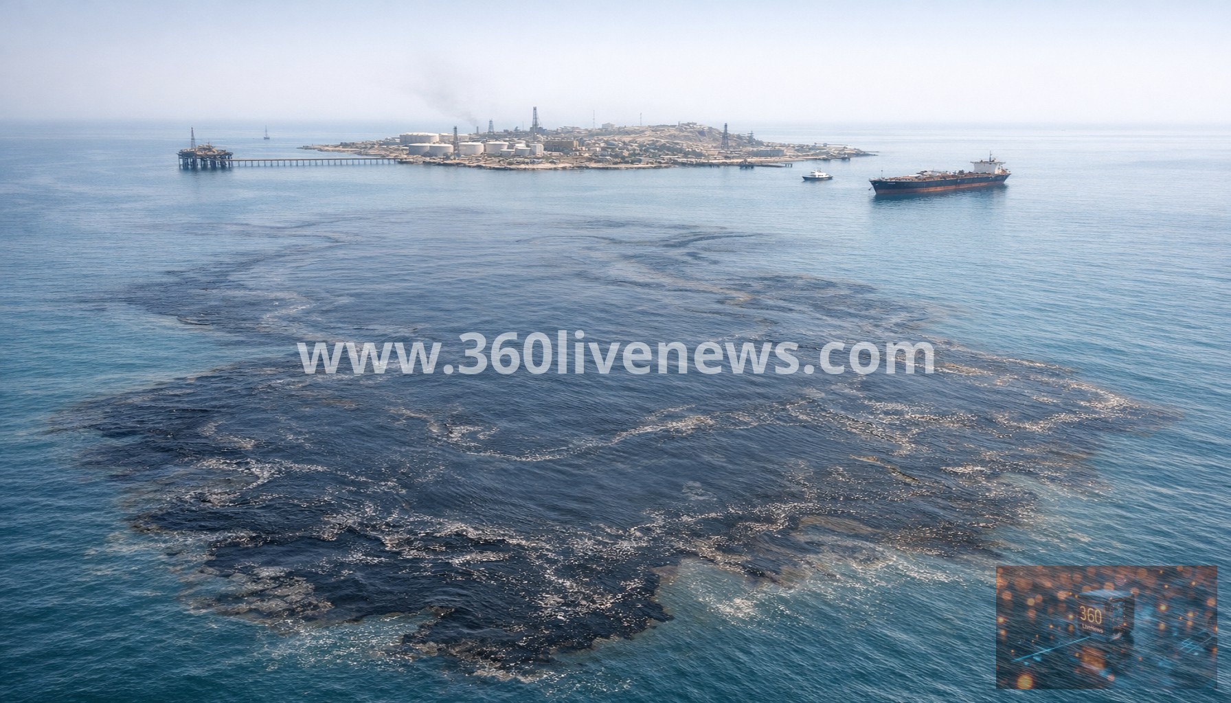 Oil slick detected off Kharg Island in the Persian Gulf