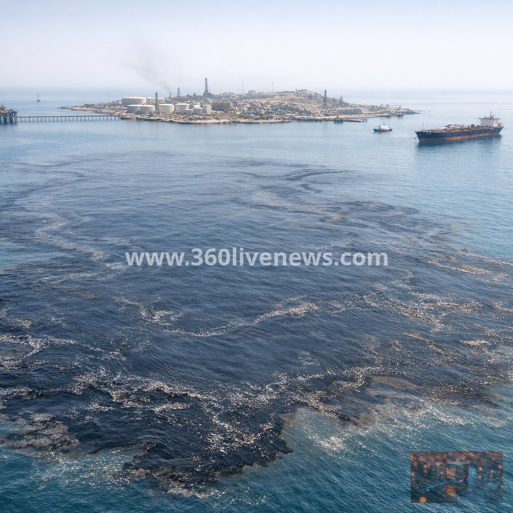 Oil slick detected off Kharg Island in the Persian Gulf